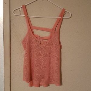 Peach Tank Crop Top